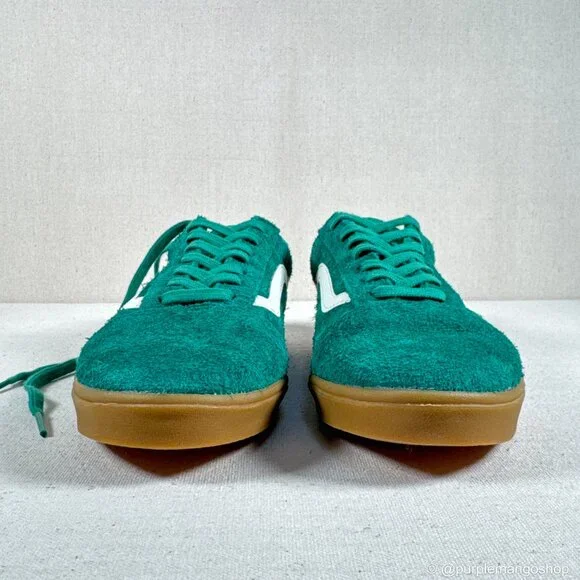 NWT VANS Old Skool Hairy Suede Green Gum Sole Skate Shoes | Men 6/Women 7.5 - Picture 7 of 10